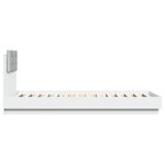 vidaXL Cadre de lit avec tête de lit et lumières LED blanc 90x200 cm
