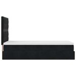 vidaXL Cadre de lit ottoman avec matelas noir 90x200 cm velours