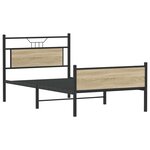 vidaXL Cadre de lit sans matelas chêne sonoma 100x200 cm