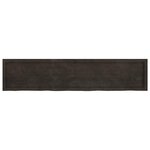 vidaXL Étagère murale marron foncé bois chêne massif traité