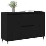 vidaXL Buffet Chêne noir 101 5 x 35 x 70 cm Bois d'ingénierie