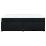 vidaXL Sommier à lattes de lit avec matelas Noir 140x200 cm Tissu