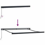 vidaXL Auvent rétractable anthracite 3x2 5 m tissu et aluminium