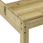 vidaXL Table de pique-nique 110x134x75 cm bois de pin imprégné