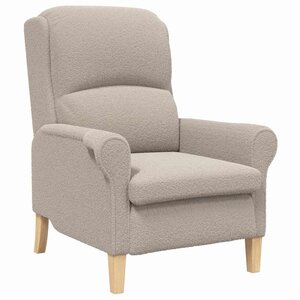 vidaXL fauteuil Gris clair 76 x 94 x 102 cm Tissu en Sherpa doux
