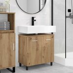 vidaXL Unité de vanité de salle de bain Chêne artisanal
