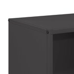 vidaXL Portant de bois chauffage noir 40x30x75 cm