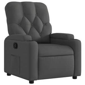 vidaXL Fauteuil inclinable en tissu gris foncé