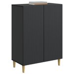vidaXL Buffet Noir 66 x 34 5 x 90 cm Bois d'ingénierie