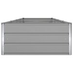 vidaXL Jardinière Gris clair 195 x 100 x 45 cm Acier galvanisé