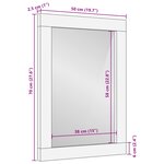 vidaXL Miroir de salle de bain avec stockage Noyer 50 x 70 x 2 5 cm