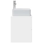 vidaXL Vanité de lavabo mural Blanc 49 5 x 41 x 63 cm