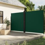 vidaXL Auvent latéral rétractable vert foncé 220x1200 cm