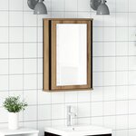 VidaXL Armoire à miroir de salle de bain chêne artisanal 42x12x60 cm