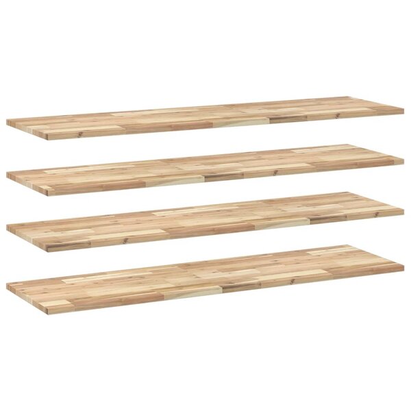 vidaXL Étagères flottantes 4 Pièces 140x40x2 cm acacia massif non traité