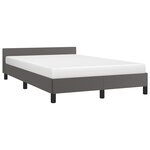 vidaXL Cadre de lit sans matelas gris 120x190 cm similicuir