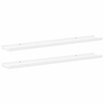 vidaXL Étagères à rebord pour cadre photo 2 Pièces Blanc 80x9x3 cm MDF