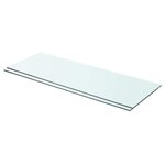 vidaXL Panneaux d'étagère 2 Pièces Verre Transparent 70x25 cm