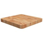vidaXL Dessus de table carré Marron clair 40x40x4 cm Bois chêne traité
