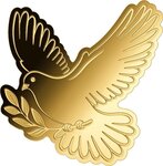Monnaie PEACE DOVE Shaped 1/1000 Oz Or 1000 Francs Gabon