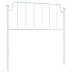 vidaXL Tête de lit métal blanc 100 cm