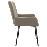 vidaXL Chaises à manger lot de 2 Gris clair Velours