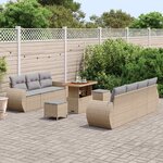 vidaXL Ensemble de canapé de jardin 10 Pièces Beige et Gris clair