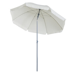 Parasol inclinable octogonal de jardin Ø 2 2 x 2 3 H m métal polyester crème