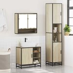 vidaXL Ensemble de meubles de salle de bain 3 Pièces chêne sonoma