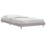 vidaXL Cadre de lit sans matelas sonoma gris 100x200 cm