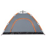 vidaXL Tente de camping 4 personnes orange libération rapide