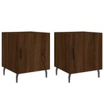 vidaXL Tables de chevet 2Pièces chêne marron 40x40x50cm bois d'ingénierie