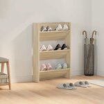 vidaXL Armoire à chaussures murale Chêne Sonoma 60x18x90 cm Aggloméré