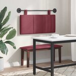 vidaXL Tête de lit suspendue Bordeaux Tissu