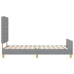 Lit vidaXL Gris clair 90x190 cm en tissu