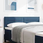 vidaXL Tête de lit Hauteur réglable avec tête de lit Bleu 140 cm tissu