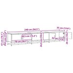 vidaXL Meuble TV chêne artisanal 240 x 35 x 41 cm Bois d'ingénierie