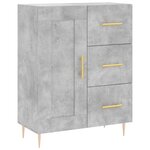vidaXL Buffet haut Gris béton 69 5x34x180 cm Bois d'ingénierie