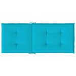 vidaXL Coussins de chaise à dossier haut lot de 6 turquoise tissu