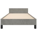 vidaXL Cadre de lit sans matelas gris clair 90x190 cm velours