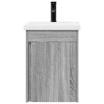 vidaXL Meuble de salle de bain avec robinet Sonoma gris