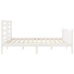 vidaXL Cadre de lit sans matelas blanc 200x200 cm bois massif de pin