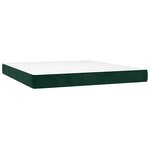vidaXL Sommier à lattes de lit et matelas Vert foncé 200x200cm Velours