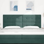 vidaXL Tête de lit avec tête de lit Vert foncé 200 cm Cuir synthétique