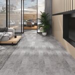 vidaXL Dalles de plancher PVC 5 02 m² 2 mm autoadhésif gris béton