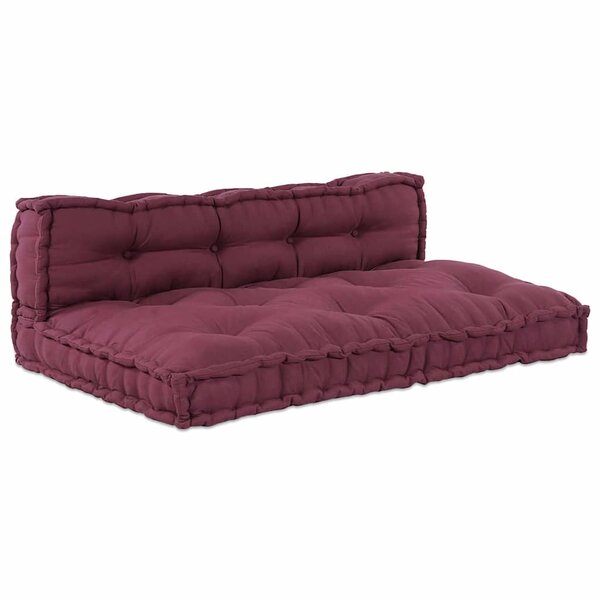 vidaXL Coussin de canapé sur palette 2 Pièces Marron tissu