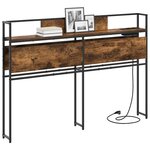 vidaXL Tête de lit de rangement Chêne fumé 120 cm Bois d'ingénierie