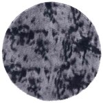 vidaXL Tapis shaggy à poils longs NAVARRA gris foncé 120x120 cm