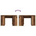 vidaXL Bureau vieux bois 120x42x76 cm bois d'ingénierie