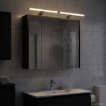 vidaXL Armoire Miroir de Salle de Bain Chêne noir 73 5 x 16 x 62 5 cm